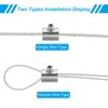PATIKIL 6pcs 4mm Hole Wire Rope Clip Set 304 Stainless