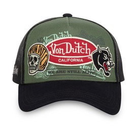 Von Dutch - Adjustable Hat for Men and Women in Truck Design, Black/Khaki/Red, One Size, Black / Khaki / Red, Unit size