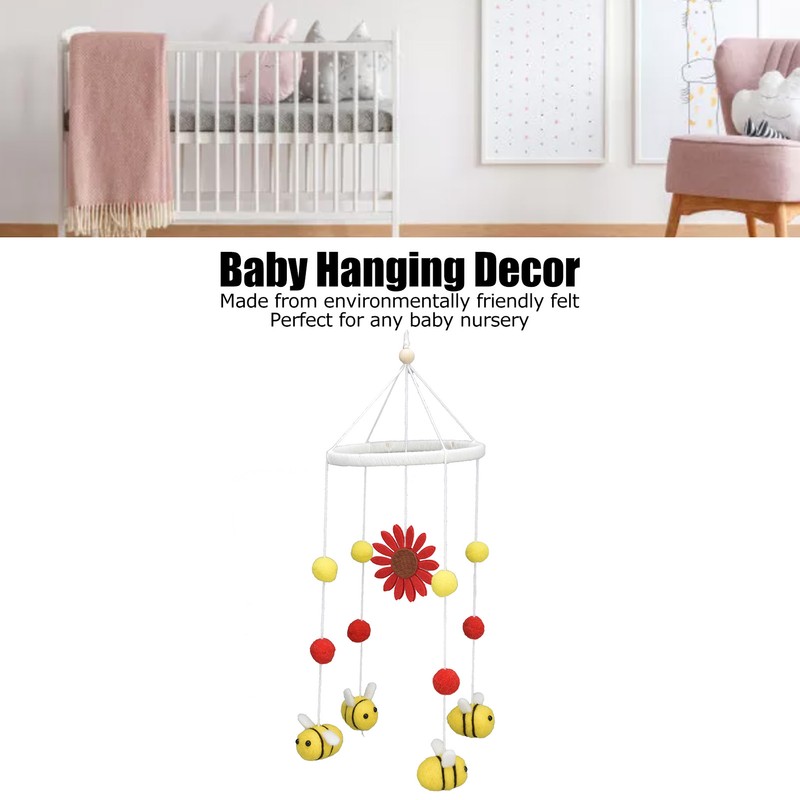 Baby Nursery Mobile Crib Hanging Mobile Decor with Honey Bee