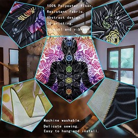 Seven Chakra Tapestry Yoga Meditation Tapestry Wall Hanging Colorful Mandala Wall Tapestry Indian Chakra Tapestries Decoration for Studio Room, Polyester & Polyester Blend, Chakra, M/51.2" × 59.1"