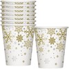 Unique Party 77126 - 9oz Silver and Gold Snowflakes Christmas