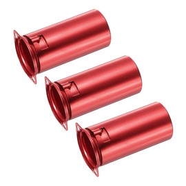 QUARKZMAN 9 Pins Ceramic Vacuum Tube Base Valve 53mm Aluminium Shield for 12AX7 12AU7 ECC83 ECC82 Tube, Red Pack of 3
