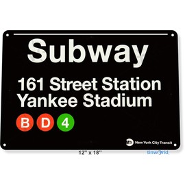 DOGT TIN Sign Subway 161 Yankee Stadium Metal New York Street Garage Vintage TIN SIGN 7.8 * 11.8 inch(L * W)