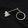 5Pcs Simulation Tool Keychain Simulation Wrench Key Rings Metal Shovel