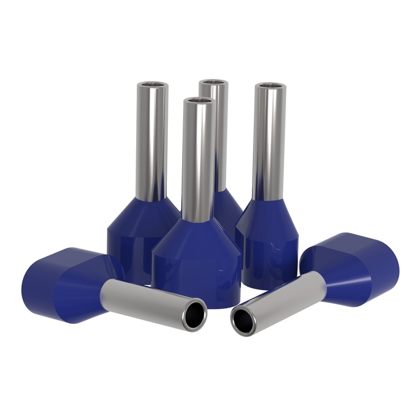 Twin Ferrules 0.5-16 mm² wire end sleeves insulated: (100 pieces,