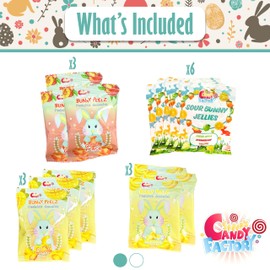 Easter Snack Green Tin (48 Count) Filled with Candy, Peelable Gummies,Bunny and More, Great Package for Family, Friends, Boys and Girls