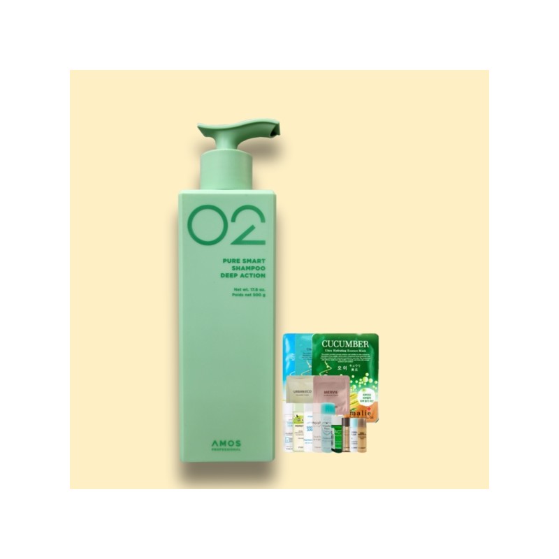 Amos Pure Smart Shampoo Deep Action 500g + 1 Random