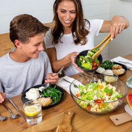 Grow Forward Premium Wheat Straw Plates and Bowls Sets - 8 Unbreakable Microwave Safe Dishes - Reusable Wheat Straw Dinnerware Sets - Plastic Plates and Bowls Alternative for Camping, RV - Midnight