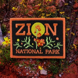 Wildflowers at Zion National Park - Utah - Parche de viaje bordado para ropa, calcomanía fuerte, parches de bordado para ropa, tela, mochila, bolso, bricolaje