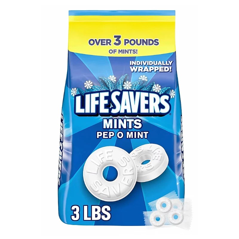 Life Savers Pep-O-Mint Breath Mint Bulk Hard Candy Bag 53.95