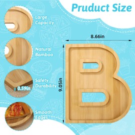 Yunjuhop Baby Charcuterie Boards Letters Shower Decorations Charcuterie Boards Gender Reveal Decorations,Wooden Baby Letters for Serving Food Snack Cookie Fruit (BABY)