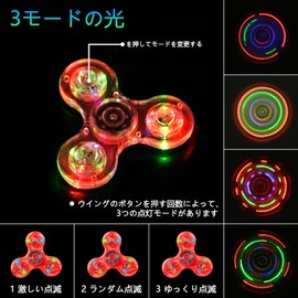Luminous Crystal Finger Finger Spinner Light Up Sensory Toys for Kids Adults Stress Relief Time Killing Brain Tray Ball Glow in the Dark Toy