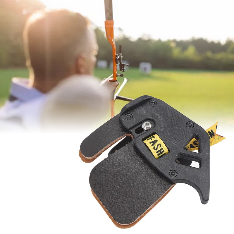 Double PU Leather Archery Finger Tab Archery Finger Guard Fingers