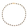14K Yellow Gold Filled Wire Wrapped Black Onyx Rondelle Beads
