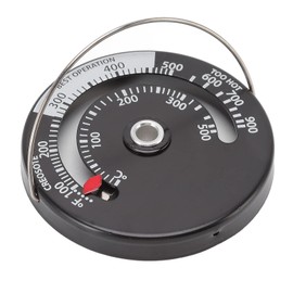 Stove Temperature Display, Magnetic Fireplace Thermometer, Fireplace Thermometer, Aluminium Alloy Dial, Brass Hands For Wood Stoves