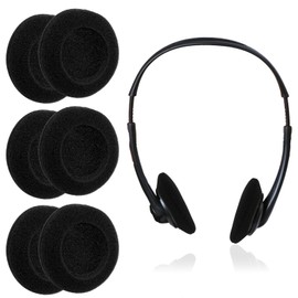 6 Stück Kopfhörer Ohrpolster Schaumstoff Polster Ersatz Ohrpolster Schaum Ohrkissen 51mm Schwarz Earpads Schaumschwamm Kopfhörerpolster Earpads Audio Kopfhorer
