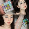 Paleta De Sombras De Ojos Con Lentejuelas De 16 Colores