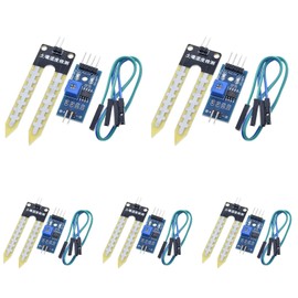 KEAcvise 5-Pack LM393 Soil Moisture Sensor - 3.3V-5V Dual Voltage Hygrometer Detection Module for Arduino Smart Irrigation/Robotics/Agricultural Monitoring/Smart Gardens​