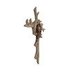 Wowser Rustic Style Faux Antler Resin Wall Cross, Religious Home