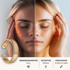 Gipfelfreund Nevolta Magnetic Ring Vital, Nevolta Snoring, Nevolta Magnetic Therapy Ring, Reduces Stress, Anxiety, Improves Sleep Quality, Non-precious metal