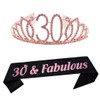 30th Birthday Tiara and Sash Happy 30th Birthday Party Supplies