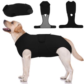 Kuoser Dog Bodysuit After Op, Dog Bodysuit After Castration Male , Dog Bodysuit After Surgery Surgical Body Dog Castration , Anti-Wound Licking Body for Dogs After Surgery Dark XL