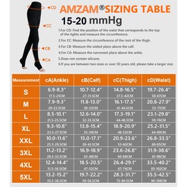 AMZAM® Medizinische Kompressionsstrümpfe für Damen und Herren, offene Zehen, blickdicht, feste Unterstützung, 15–20 mmHg, abgestufte Kompressionsstrümpfe helfen Schwellungen, Ödeme, Krampfadern