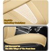 AUQDD Front Seat Covers 2 Pieces, Waterproof Nappa Leather Sideless