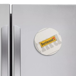 Unbranded Dortmund Retro Travel Tin Sign | 4'' X 4'' Round Decorative Magnet