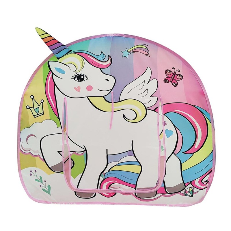 Kids Play Tent Automatically Open Foldable Into Carrying Bag Cartoon