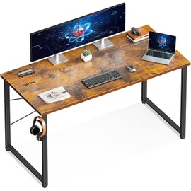 ODK 48 Inches Computer Desk for Home Office, Office Table for Small Spaces, Writing Desk with Headphone Hooks, Vintage