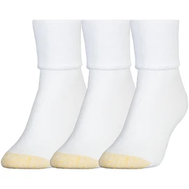 GOLDTOE Women's ULTRATEC Terry Cuff Socks, 3-Pairs, White, Shoe Size: 6-9