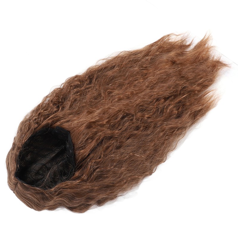 Light Brown Wave Wig Adjustable Charming Breathable Comfortable Fluffy Heat