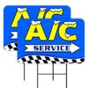 A/C Service - Air Conditioning 2 Pack Yard Signs 16"