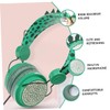 jojofuny Boy Girl Headset with Mic Soft Comfortable Dinosaur Design