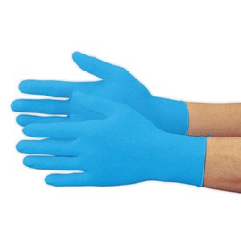 Otafuku Gloves, Nitrile Ultra Thin Gloves, 100 Pieces, S/M/L, bule