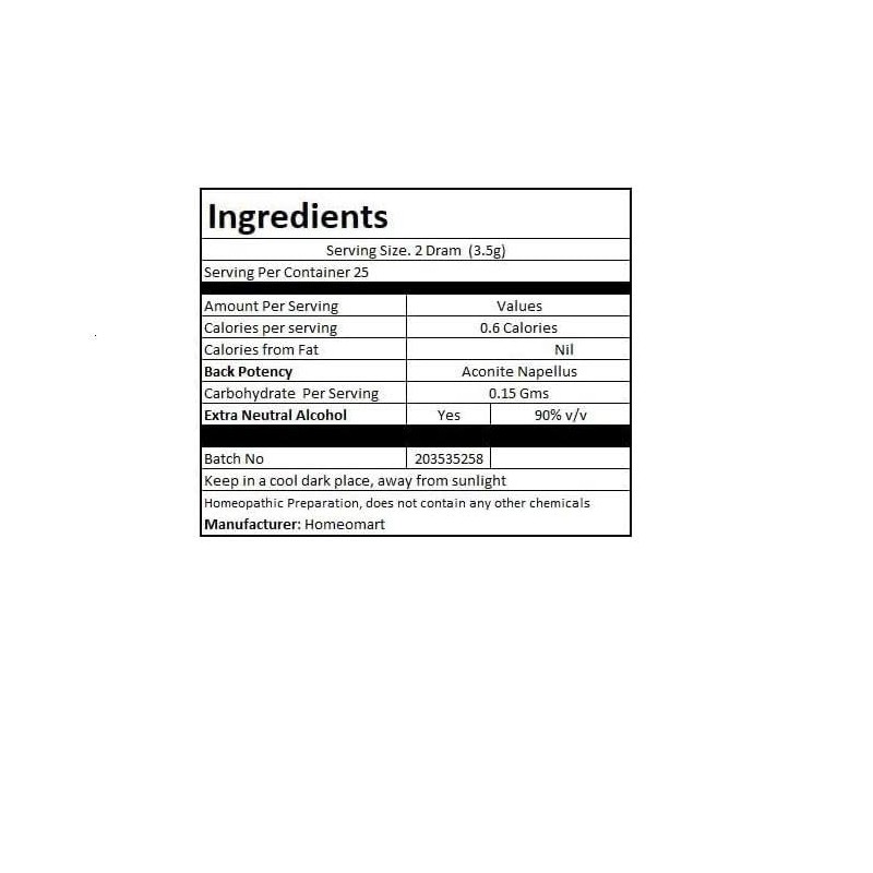 homeomart.com Aconite Napellus Homeopathy Pellets (Pills) in 1M Potency, Pack