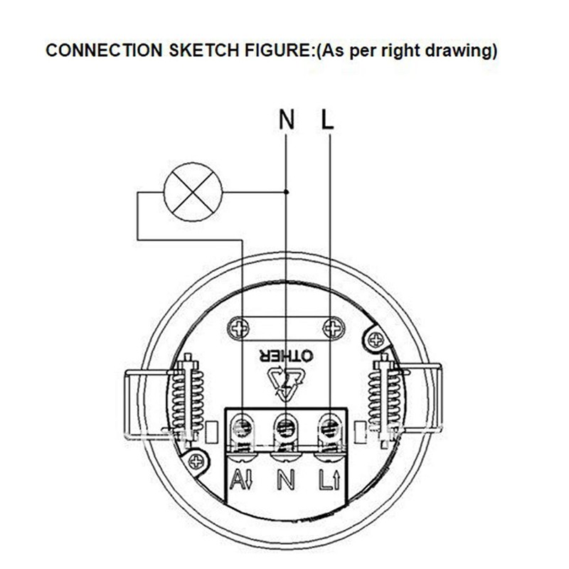 RTNLIT 110-240V Infrared Motion Sensor Switch, Recessed PIR Ceiling Motion