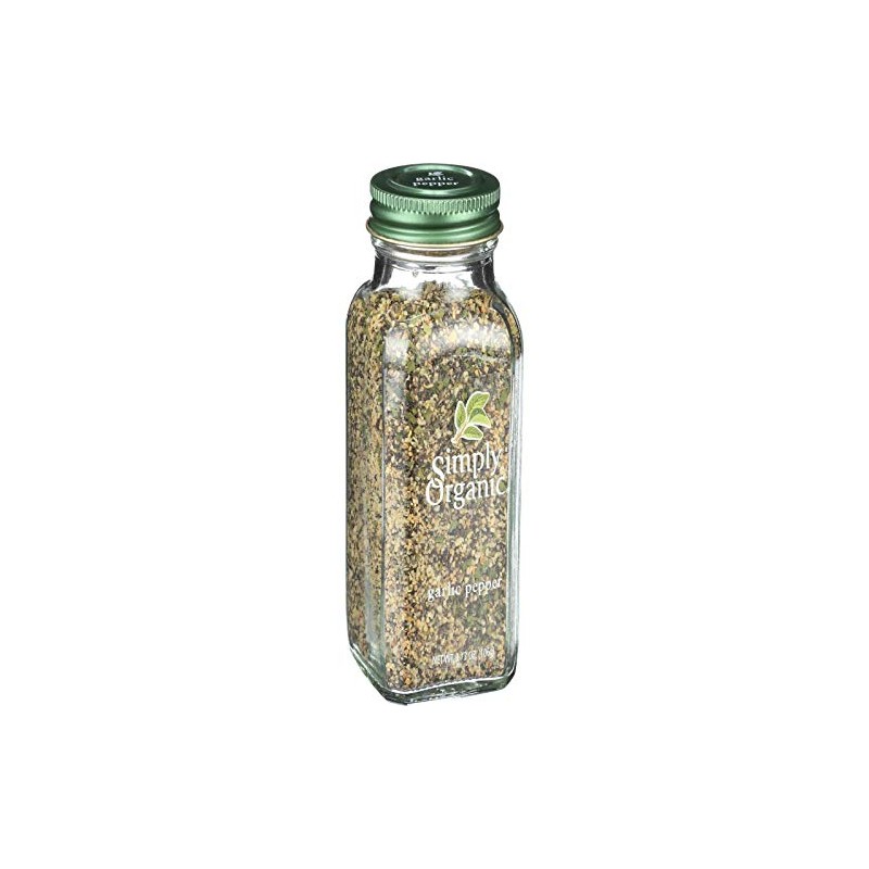 Simply Organic Bottle Garlic Pepper, 3.73 oz