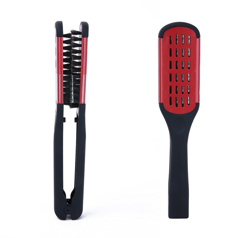 STYLANCE Boar Bristle Clamp Hair Brush, Ceramic Double Sided Brush