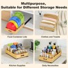 Housolution Pull Out Food Container Lid Organizer with Sliding Rail,