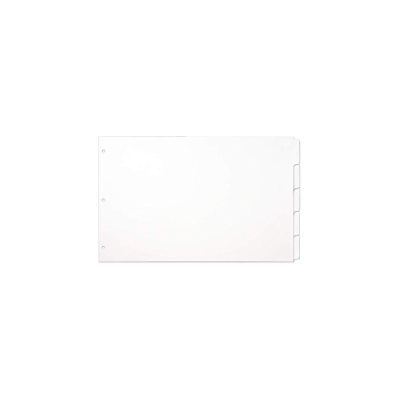 11x17 White 12 Tabbed Dividers Extra Long (24 per Package)