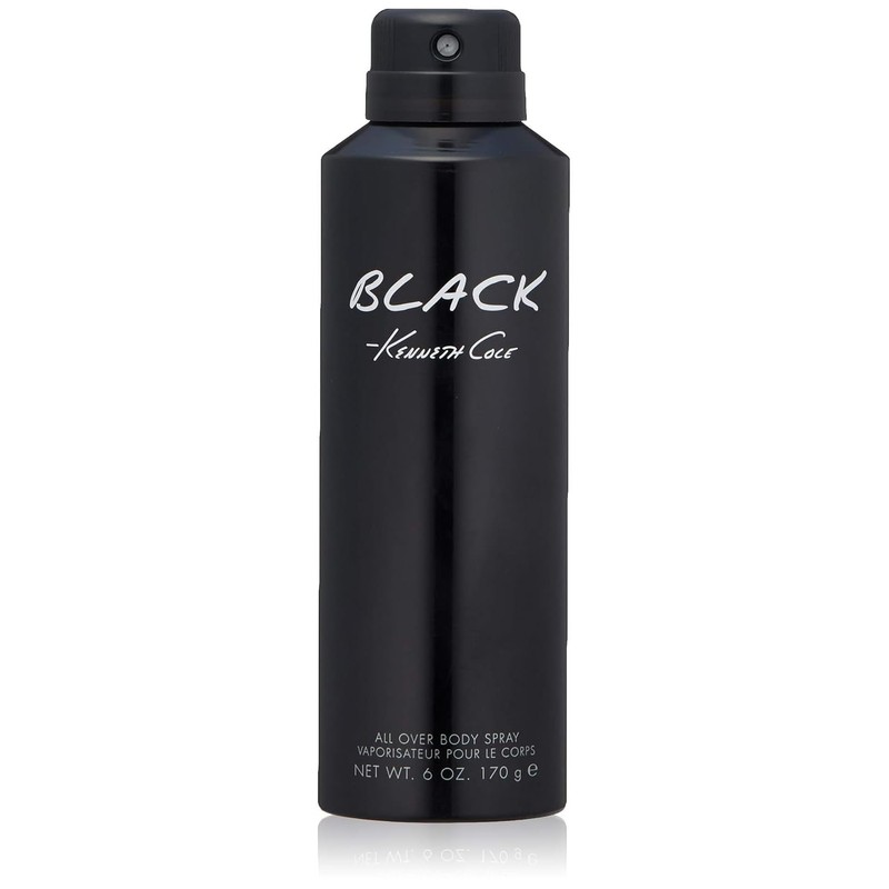 Kenneth Cole Black All Over Body Spray for Men, Aromatic