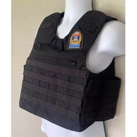 SAFARILAND TAC STND Molle  Armor Plate Carrier Large Navy Ville De Québec Badge