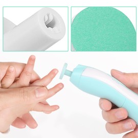 WUSJCOF 12 Pieces Electric Nail File Baby Replacement Pads, Electric Replacement, Frosted Baby Nail Clippers Blades, Suitable for Standard Baby Nail Files from 12 Months (Green)