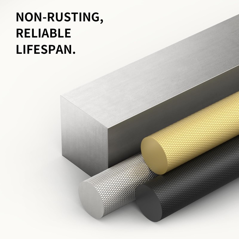 FILTA 1 Pack Matte Black Privacy Door Handles, Knurled Door