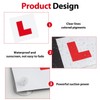 2 Pack Fully Magnetic Learner Driving L Plates with 8