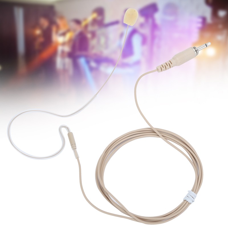 3.5MM Jack Single Earhook Microphone Headset Screw Condenser Microphone for