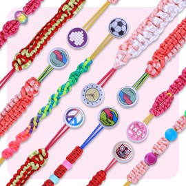 VICTLOV Friendship Bracelet Knitted Kit,Best Birthday Gifts Ideas for Kids,Popular Bracelets String Maker Toys Set,Arts and Crafts for Kids Ages 7 8 9 10 11 12