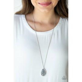 Paparazzi Gleaming Gardens Silver Necklace Paparazzi New